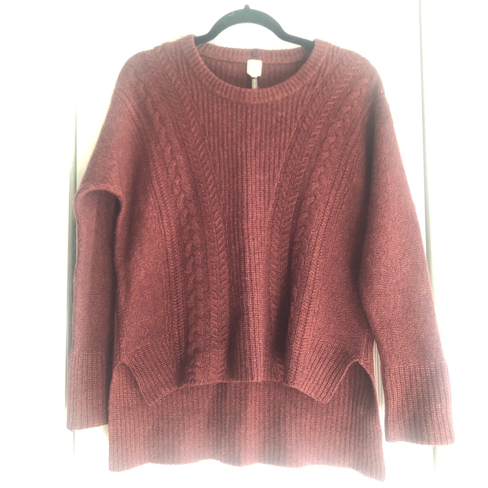 100% cashmere cable knit pullover
